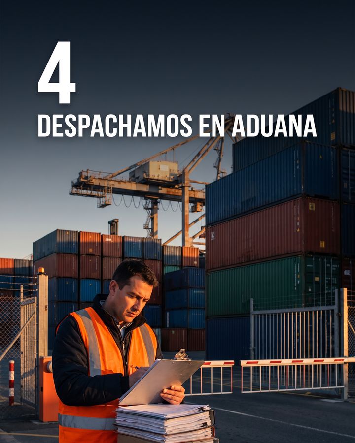 Paso 4: despachamos en aduana